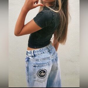 Coca Cola Women's Denim Jeans with Black Logo